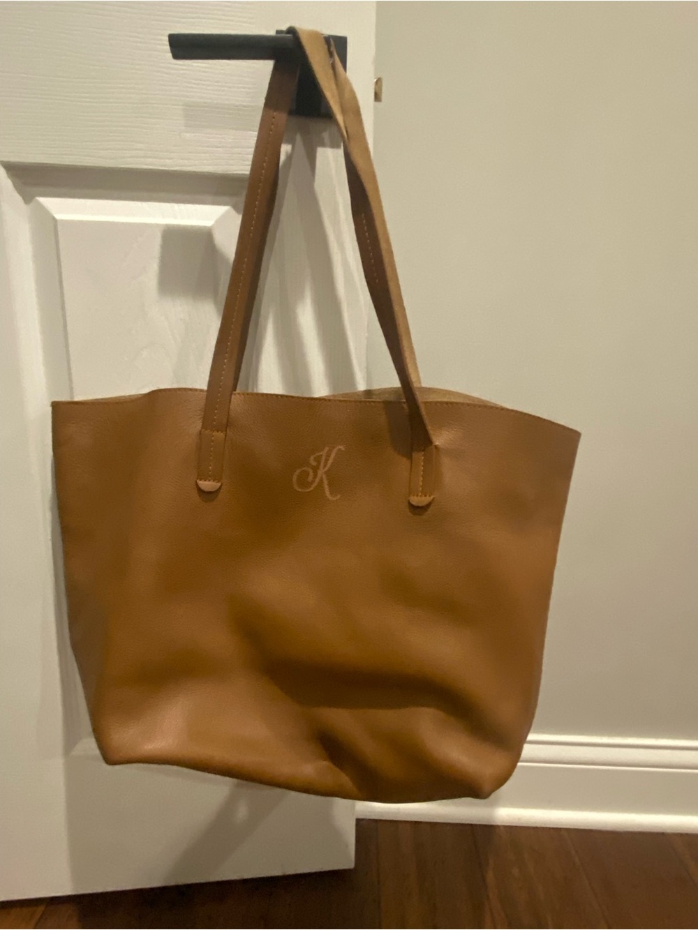 Monogrammed Brooklyn Leather Tote by Mark & Graham